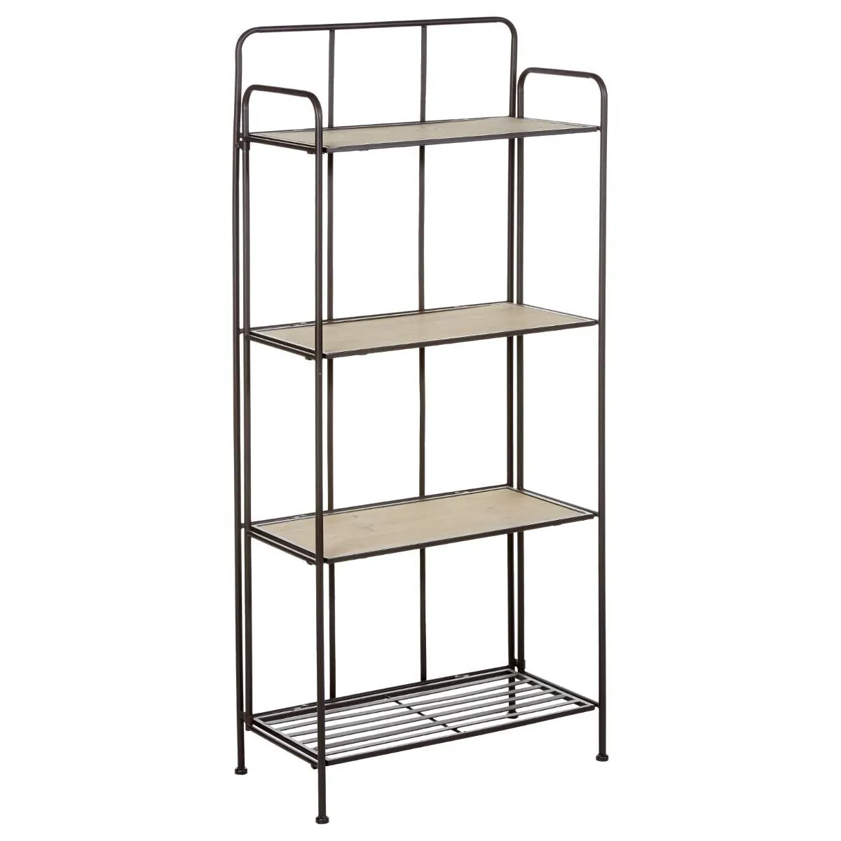 Polica 60.5x30x137.5cm crna/boja drveta Atmosphera C. Dinterieur