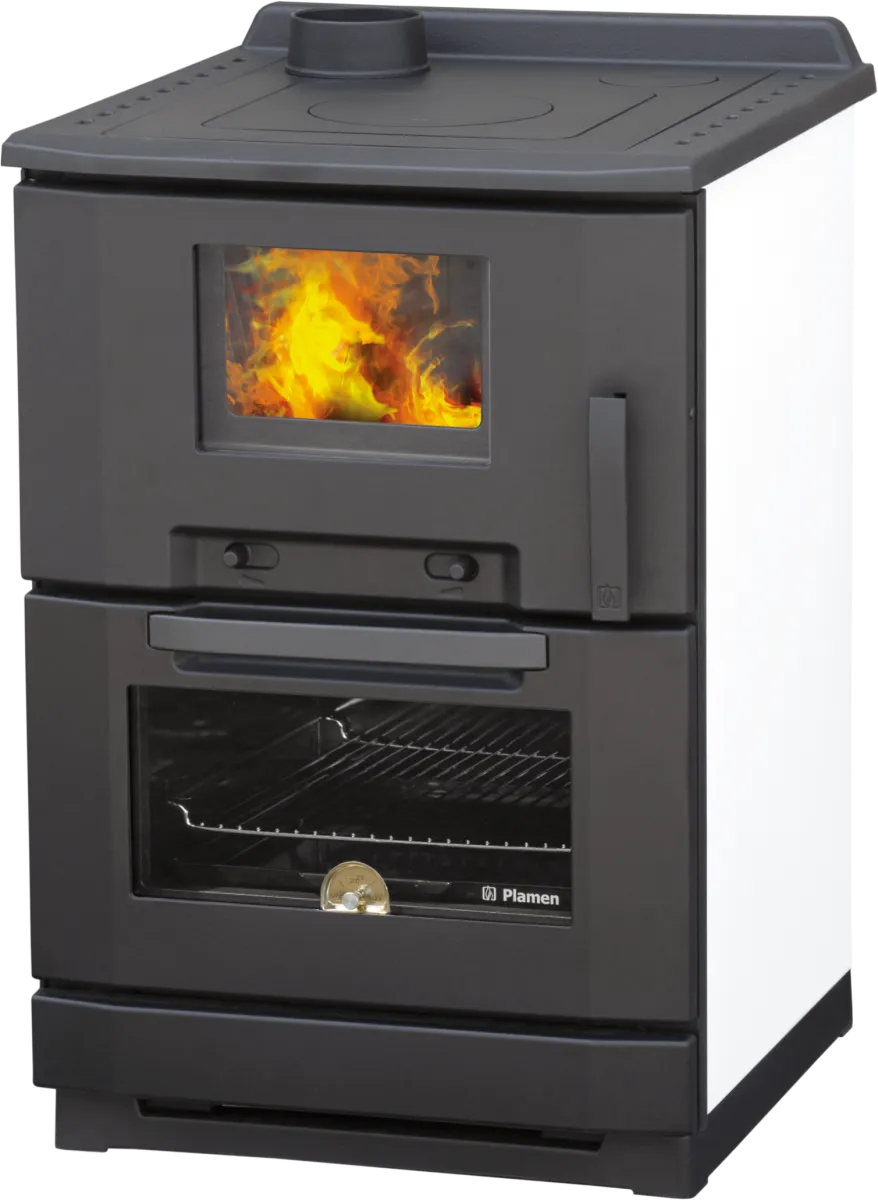 Šporet na drva CALOREX 100 7.5kW beli Plamen