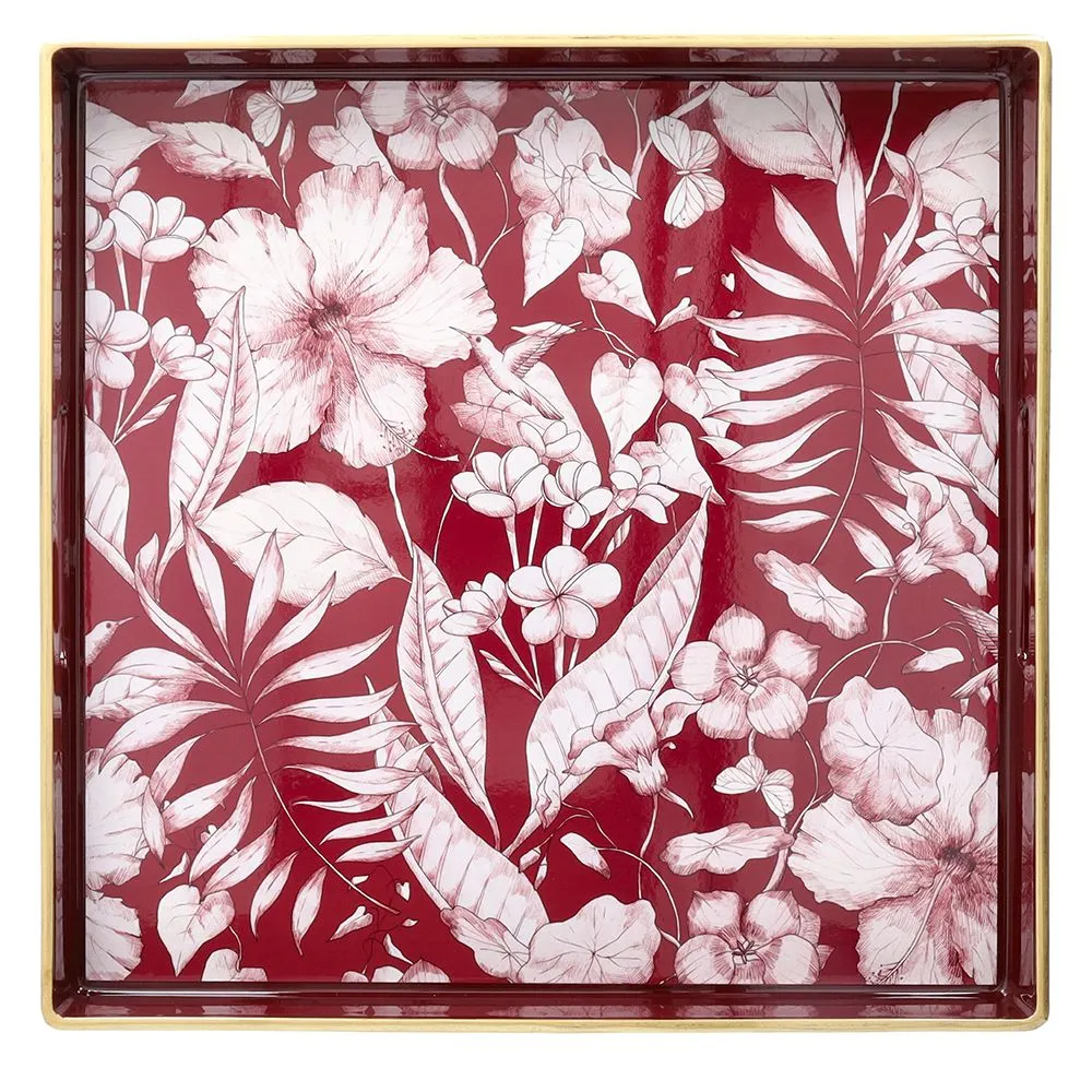 Poslužavnik Party time Flowers 35x35cm Andrea Fontebasso