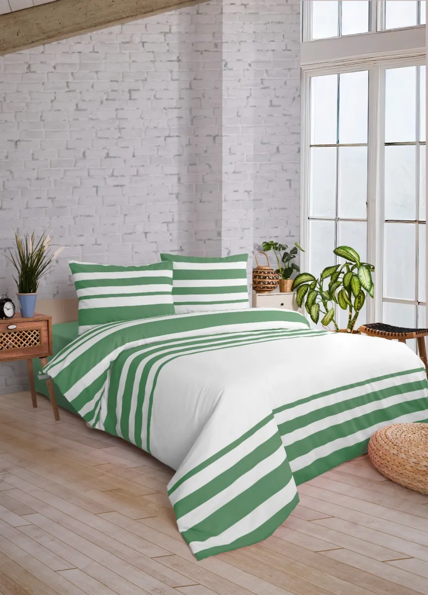 Postelj. Soft Touch Ranf. za franc. krevet zelena/bela Colours of life