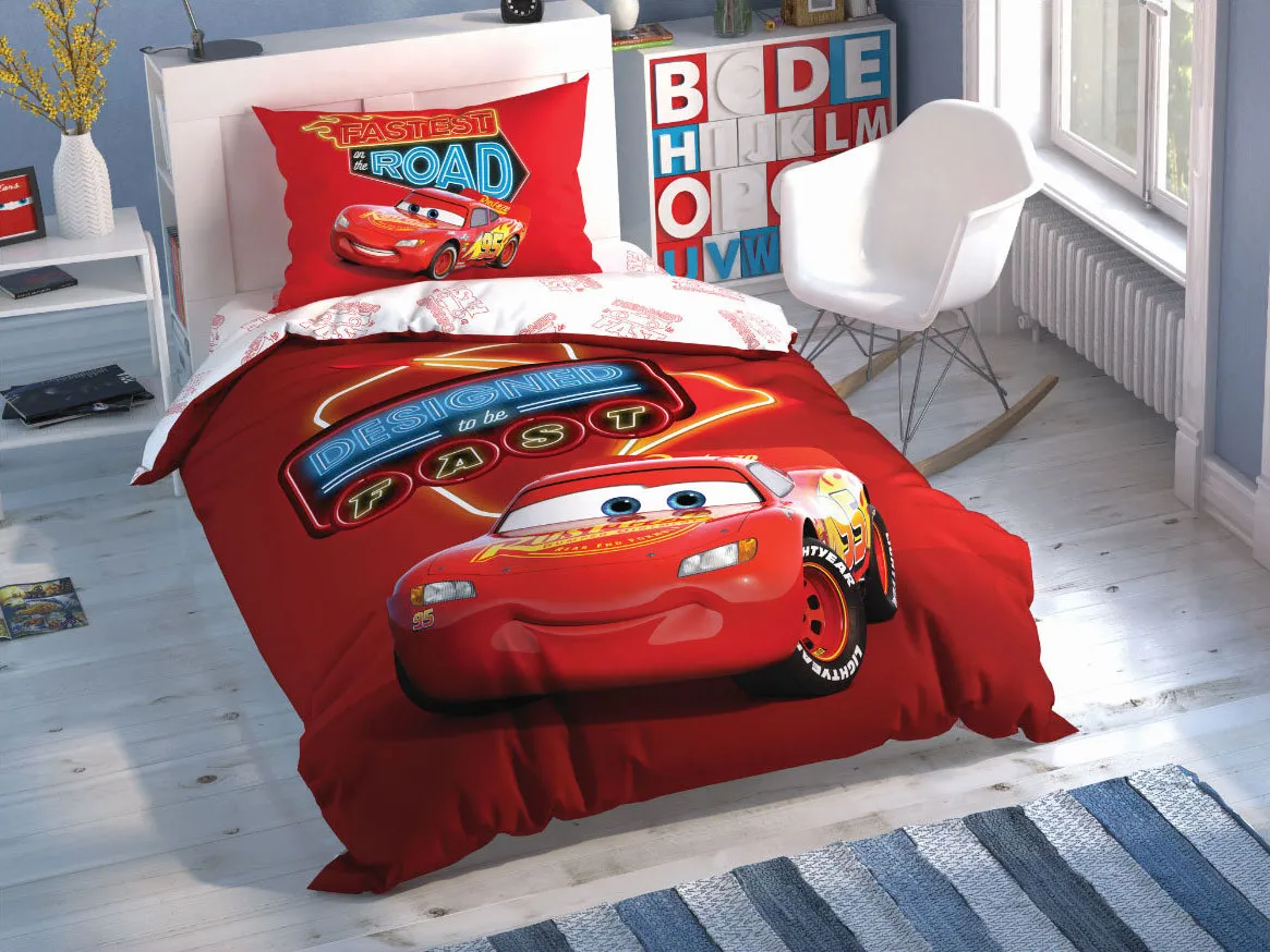 Posteljina Licensed Lisansli za jedan krevet Disney Cars Tac
