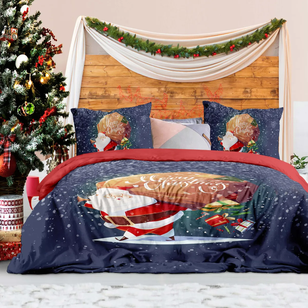 Posteljina Ranforce 3D Holldal za franc. krevet The Club Cotton