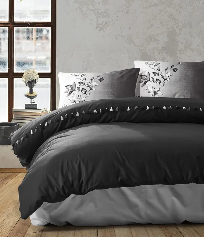 Posteljina Ranforce Candy za jedan krevet siva/crna Cottonbox