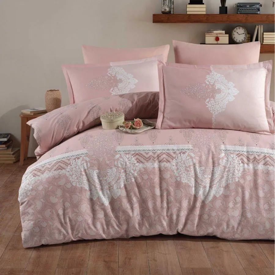 Posteljina Ranforce Levure V1 za franc. krevet roza Clasy