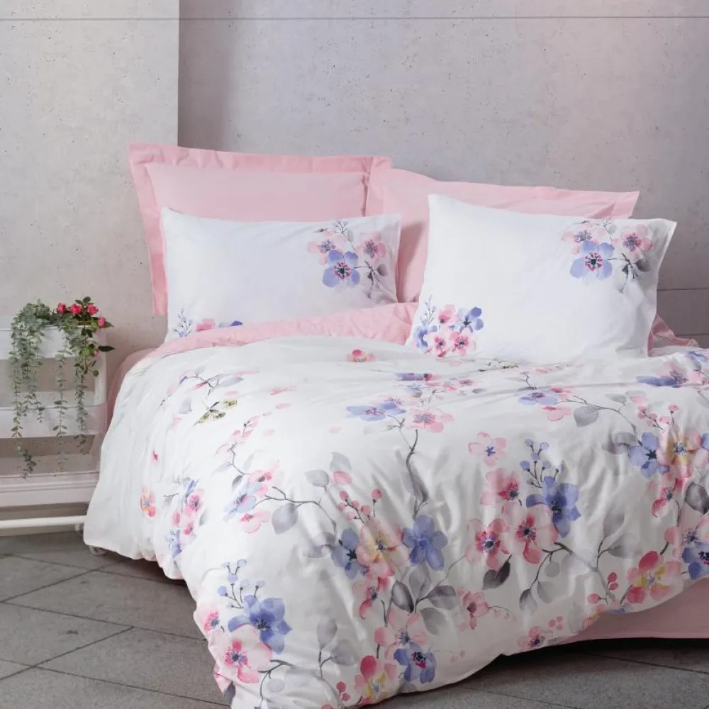 Posteljina Ranforce Modern Jayda za franc. krevet roza Cottonbox