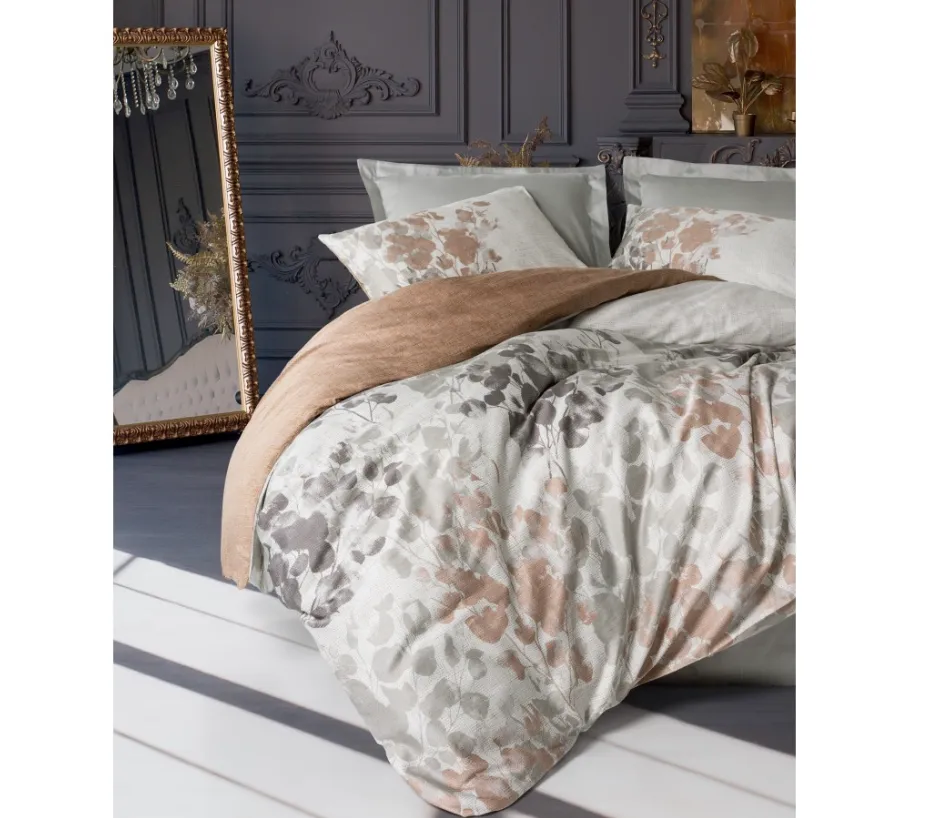 Posteljina Saten Printed Blatt za franc. krevet Cottonbox