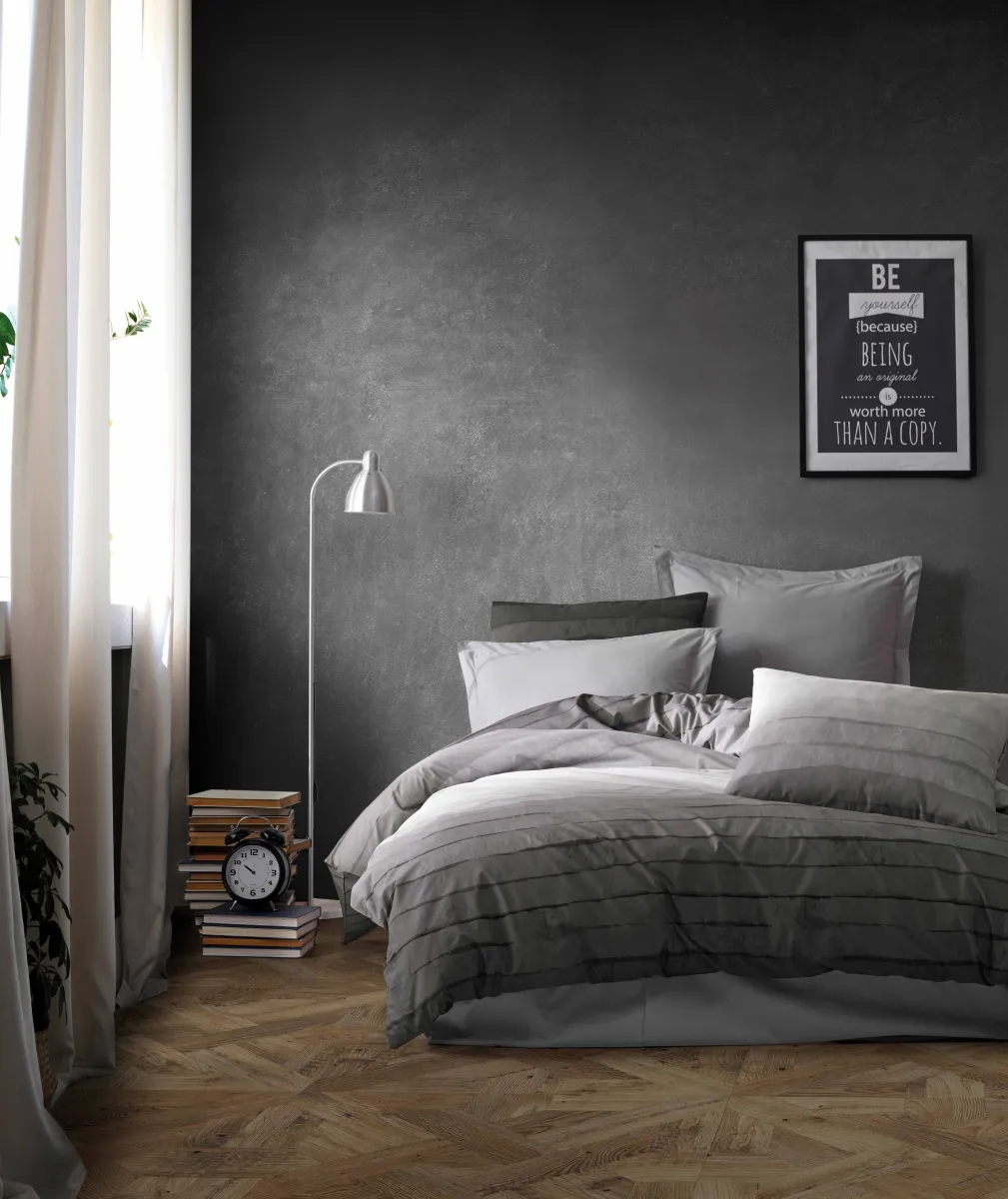 Posteljina Soft Touch Ranf. za jedan krevet Darcy siva Cotton flowers