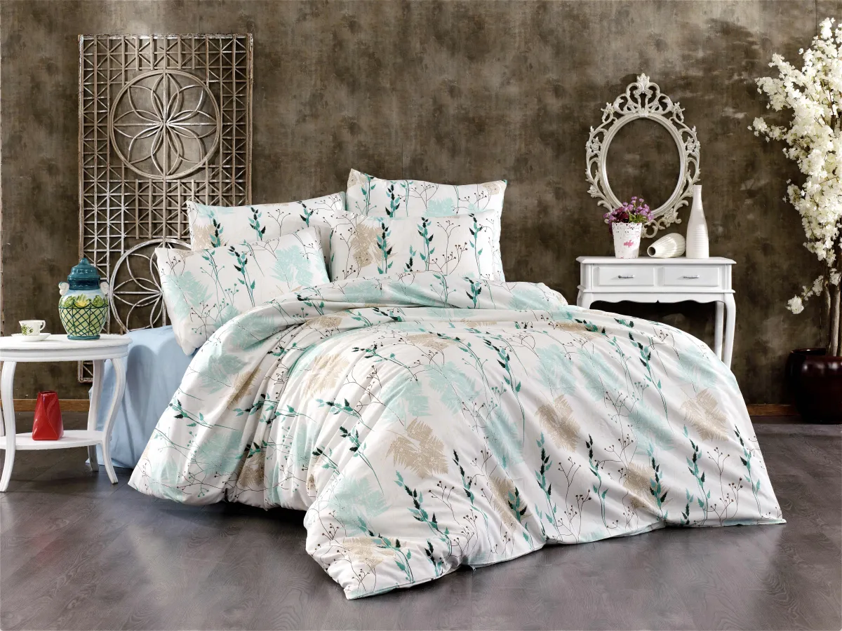 Posteljina Soft Touch Ranf. za jedan krevet Eliza mint Cotton flowers