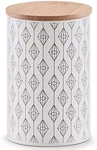 Posuda 1l fi 10.2x16cm sa poklopcem od bamb. belo-siva Zeller