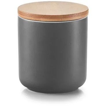 Posuda 200ml fi 7.5x8.5cm sa poklop. od bambusa antracit Zeller