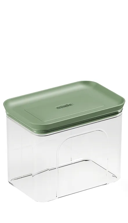 Posuda Daily 1.2l 15.5x10x12cm sa poklop. transp./zelena Stefanplast