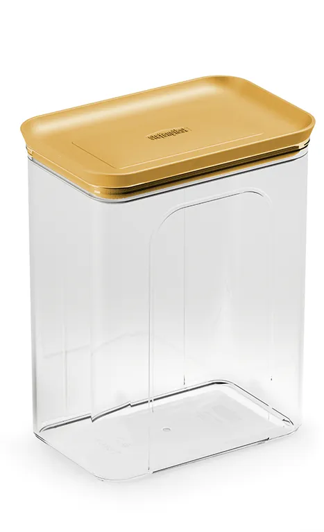 Posuda Daily 2.2l 15.5x10x19.5cm sa poklop. transp./boja senfa Stefanp.