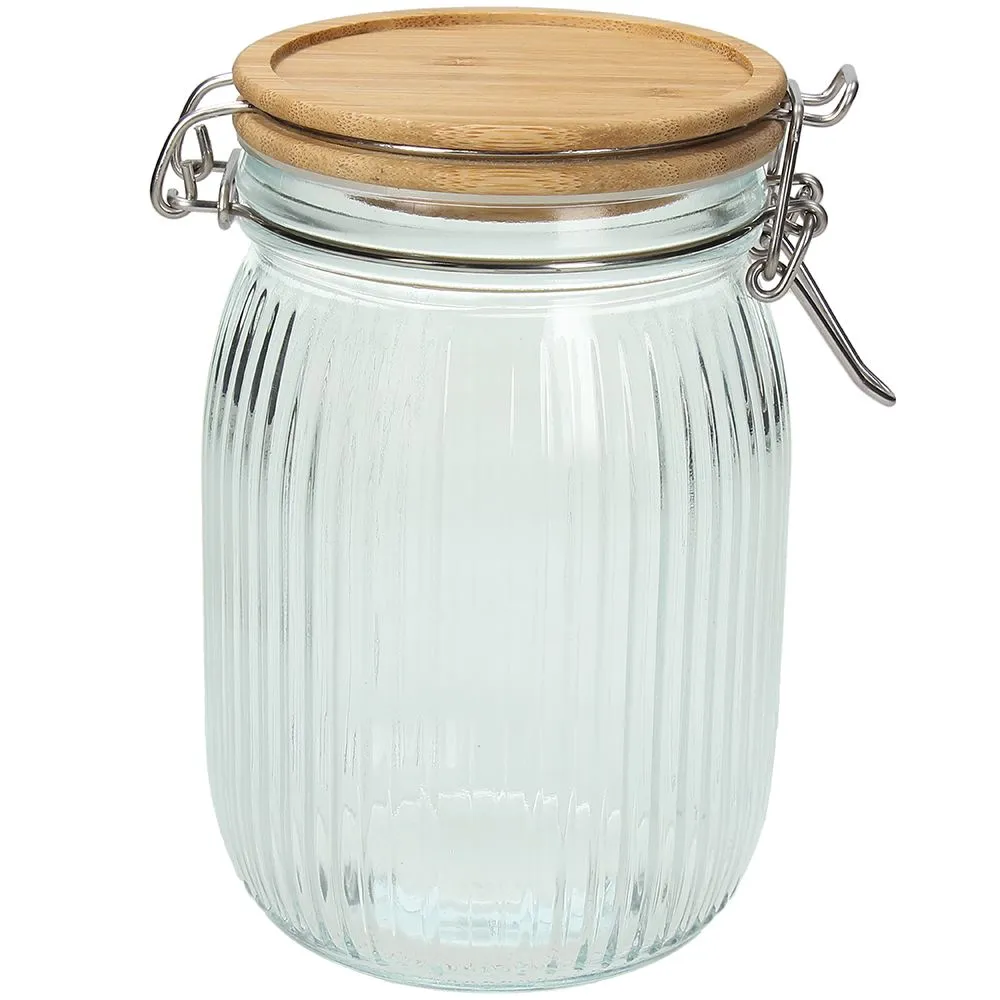Posuda Dolce casa Vidrio 1000ml sa bambus poklopcem Tognana