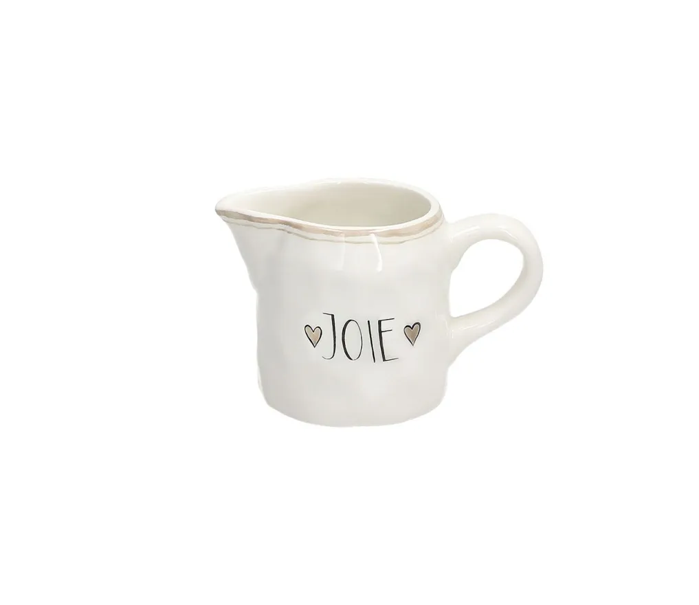 Posuda za mleko Dolce Casa Amour 250ml bela sa nat. sort Tognana