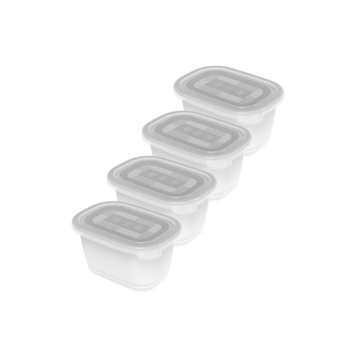 Posuda za odlag. hrane Freeze 0.75l. transparentna/bela 4/1 Rotho