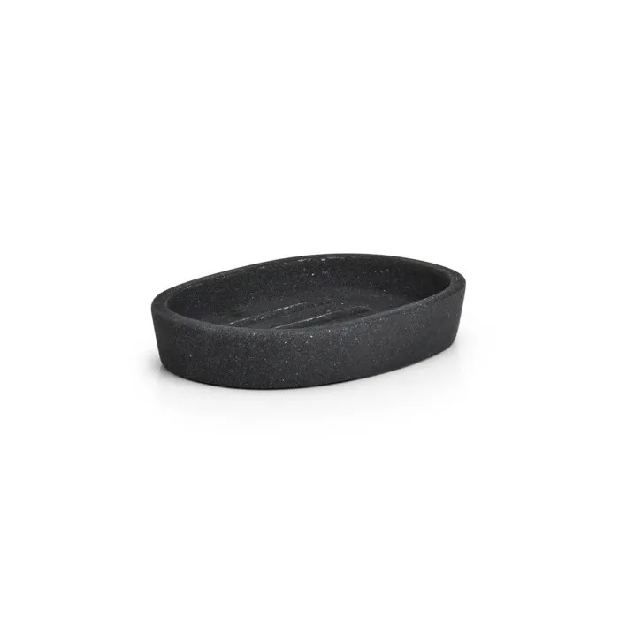 Posuda za sapun Dark Stone 11.7x8.3x2.1cm crna Zeller
