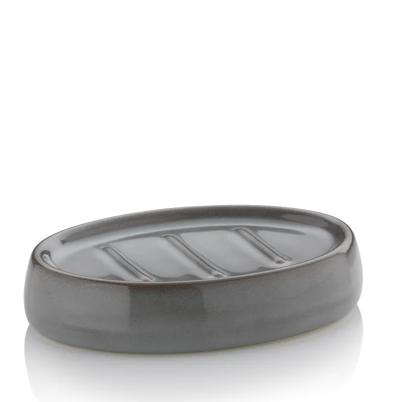 Posuda za sapun Liana 12x9,5x2.5cm golub.siva Kela