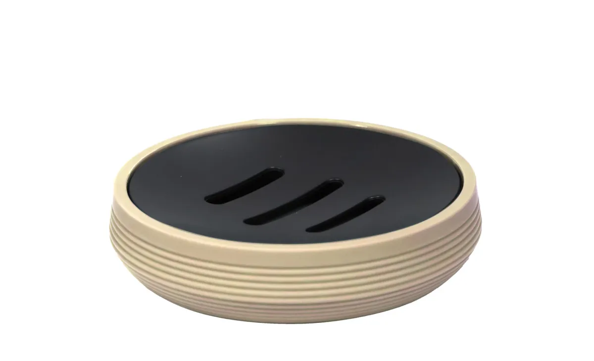 Posuda za sapun Sveja fi 11.3cm  bež/crna Ridder