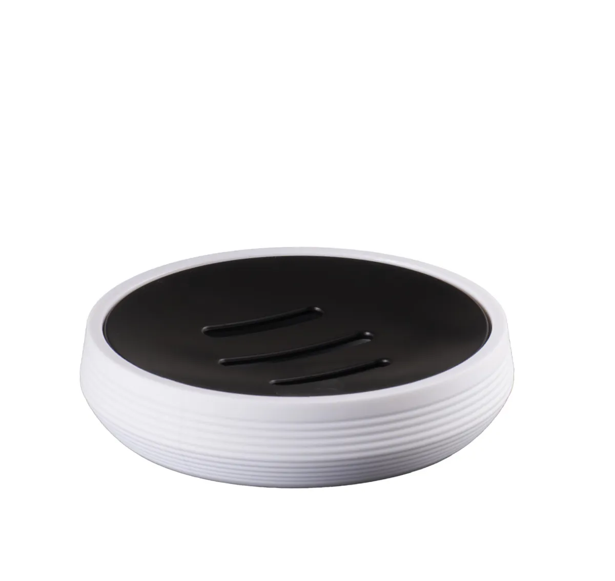 Posuda za sapun Sveja fi 11.3cm bela/crna Ridder