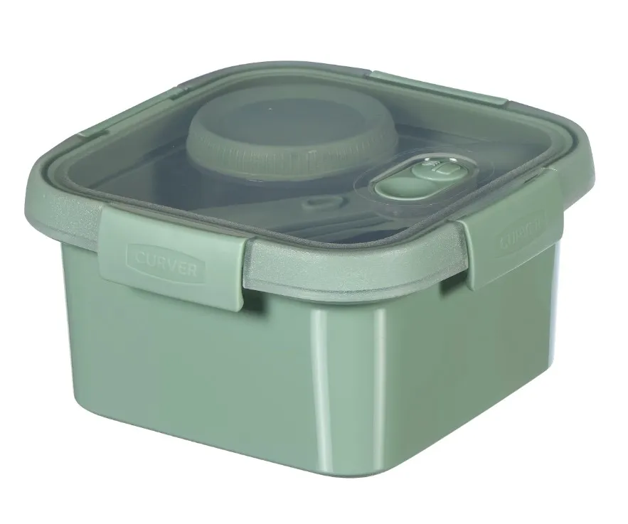 Posuda za užinu Lunch Kit 1.1L sa poklop.i priborom zelena Curver