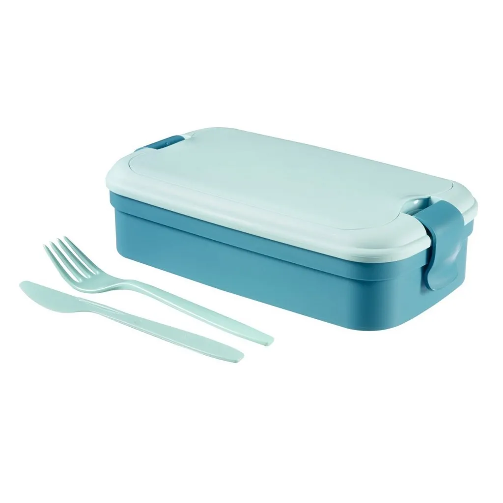 Posuda za užinu sa priborom Lunch&Go plava Curver