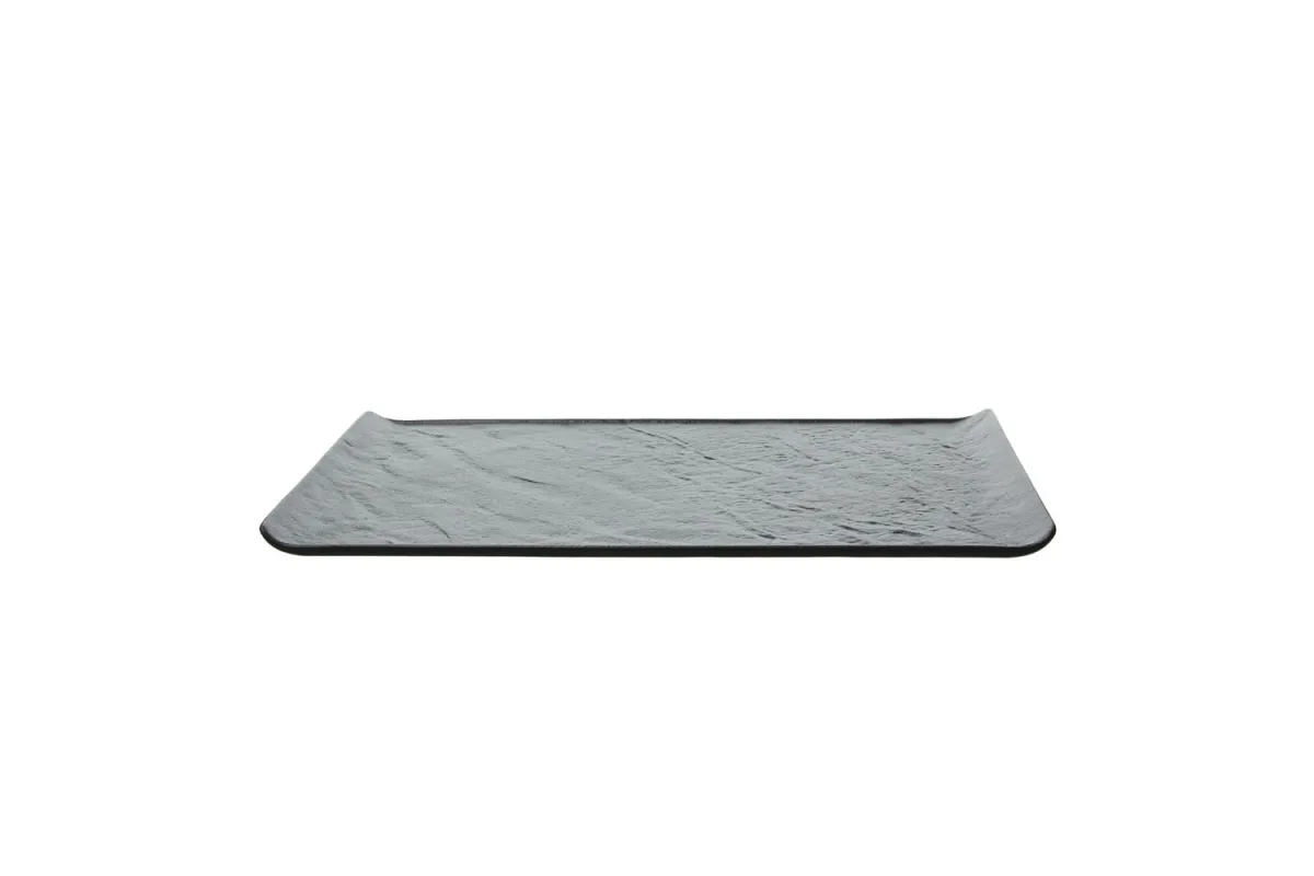 Pravougaoni tanjir Vulcania 33.5x20.5cm crni
