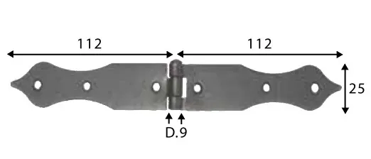 Preklopna šarka 224x25mm crna Sipa