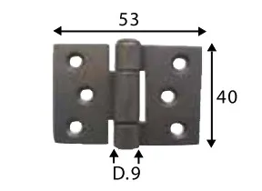Preklopna šarka 53x40mm crna Sipa