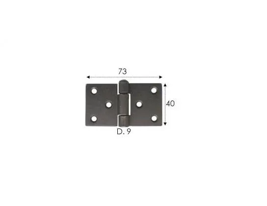 Preklopna šarka 73x40mm crna Sipa