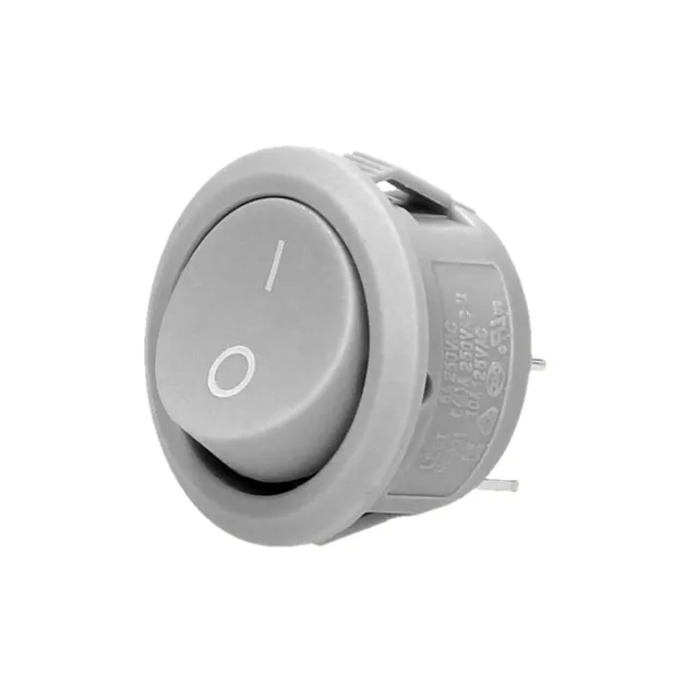 Preklopni prekidač okrugli fi 23mm 230V sivi Orno