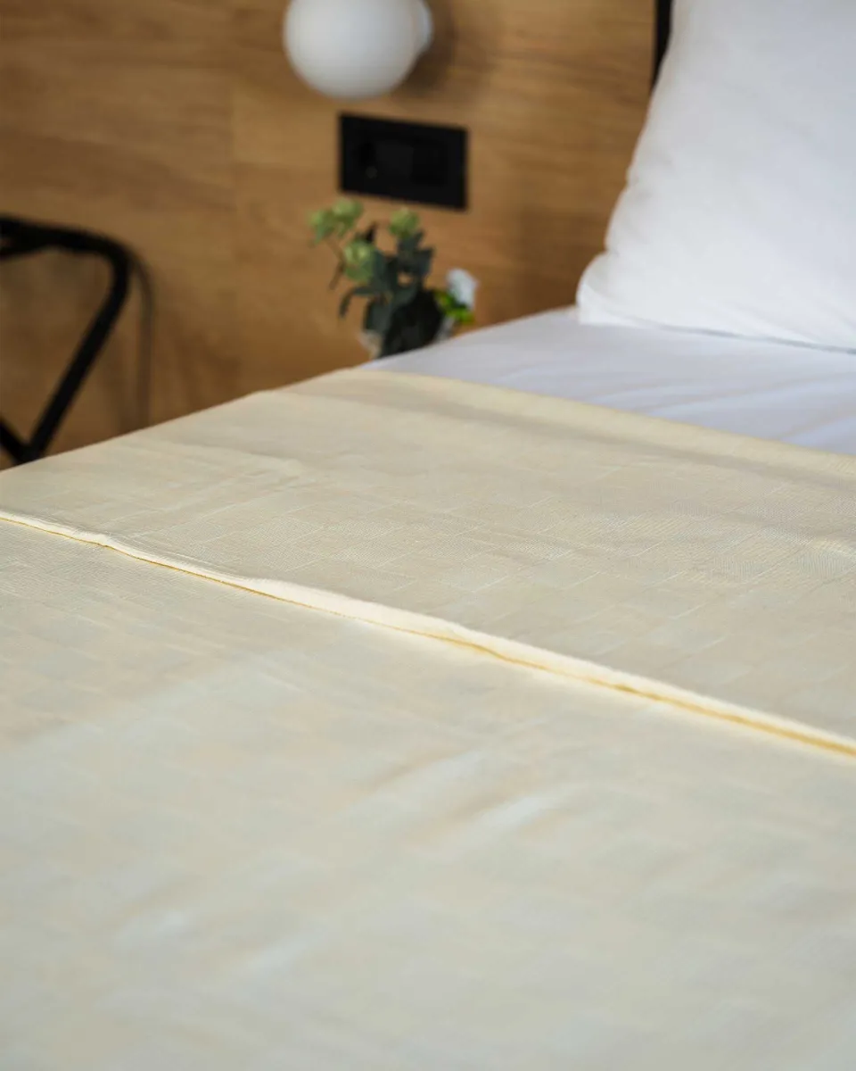 Prekrivač za jedan krevet pamučni 180x240cm 230g/m2 krem