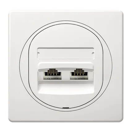 Priključnica komunikacijska EON 2xRJ45 Cat6 UTP bela A.C.