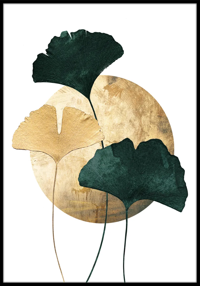 Print slika Artbox AB115 50x70cm Green Ginkgo Styler