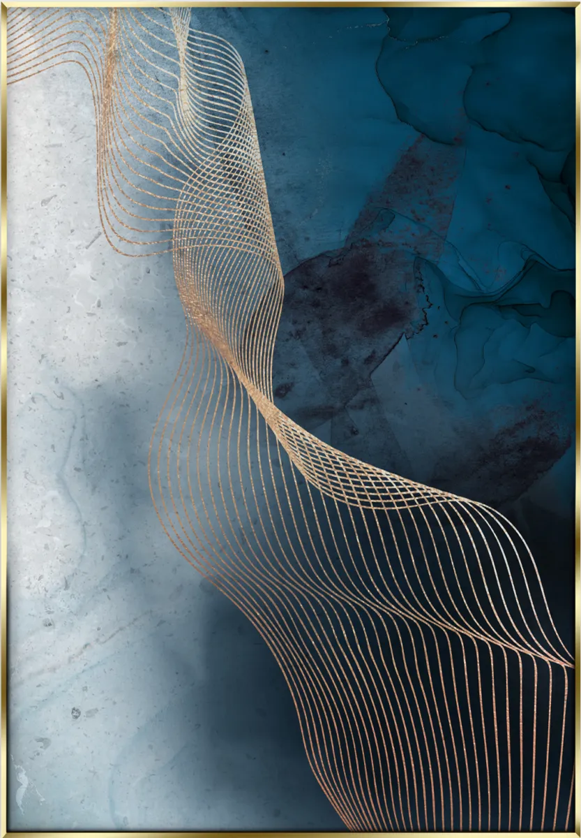 Print slika Artbox Digi AB119 Gold Wave 50x70cm Styler