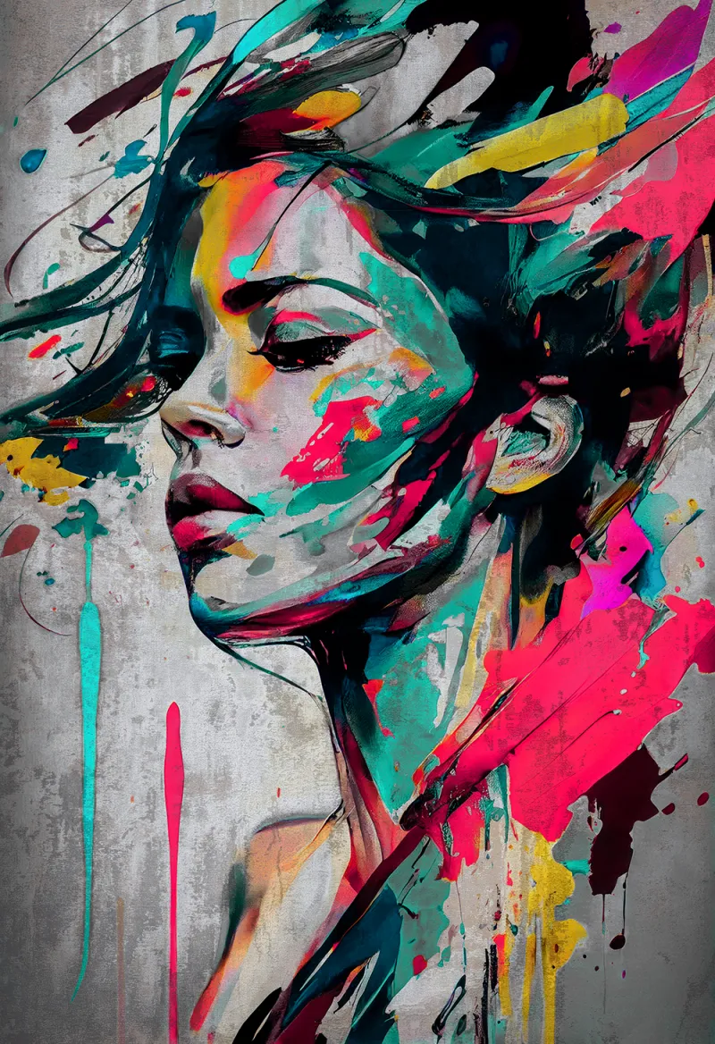 Print slika Canvas Paint face ST726 70x100cm Styler
