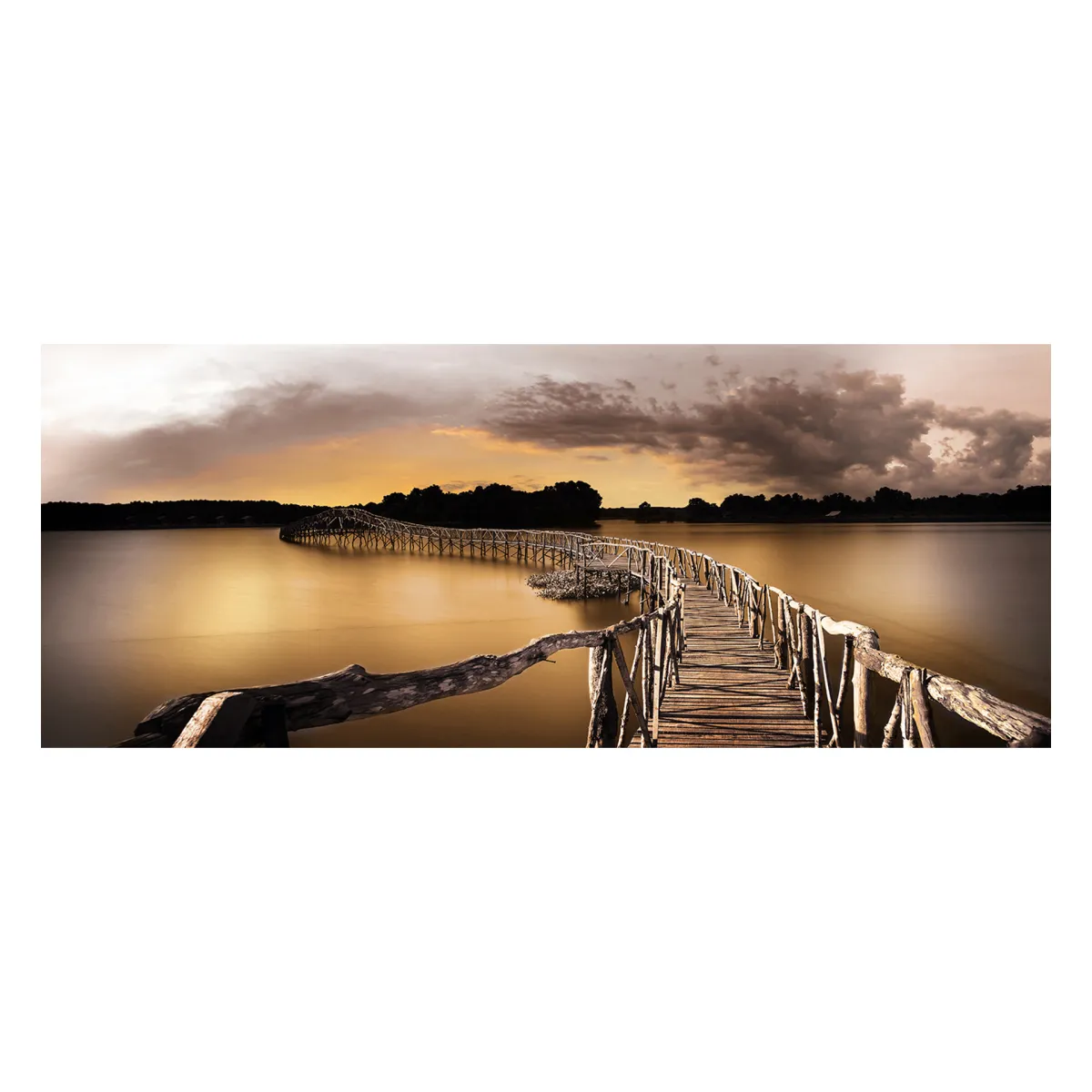 Print slika Canvas Silver ST646 Gold Jetty 60x150cm Styler