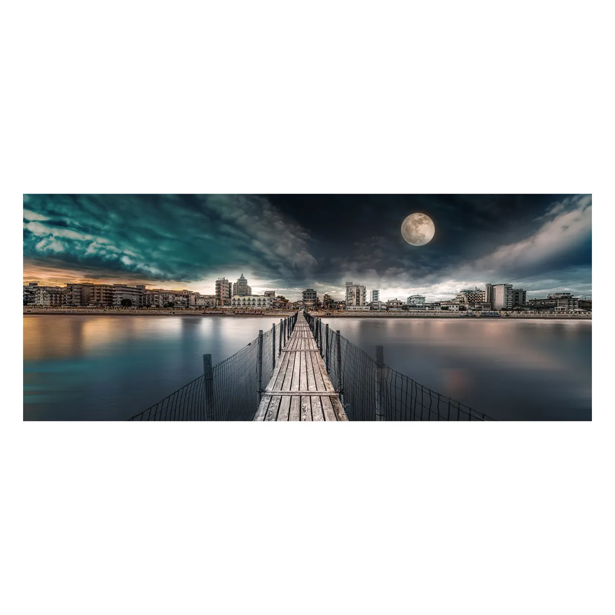 Print slika Canvas Silver ST648 Moon City 60x150cm Styler