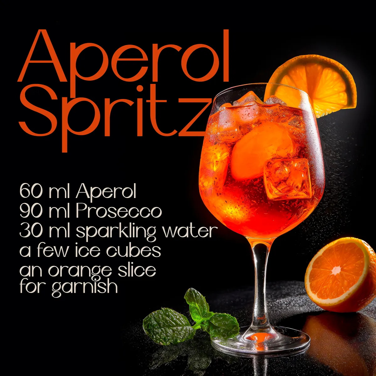 Print slika Glasspik GL520 Recipe Aperol 30x30cm Styler