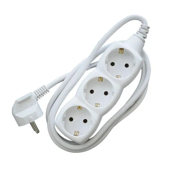 Produžni kabl 3-delni 3x1.5mm / 3m beli Elit+