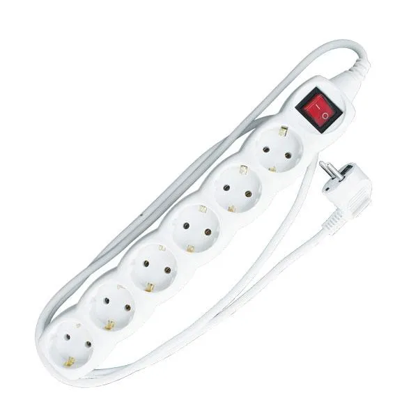 Produžni kabl 6delni 3x1.5mm/1.5m  beli