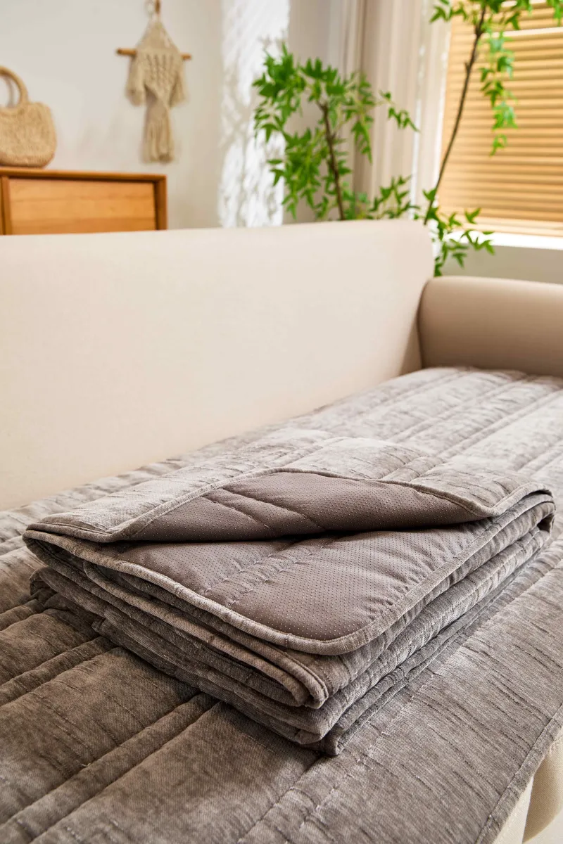 Prostirka Chenille 70x140cm neklizajuća siva