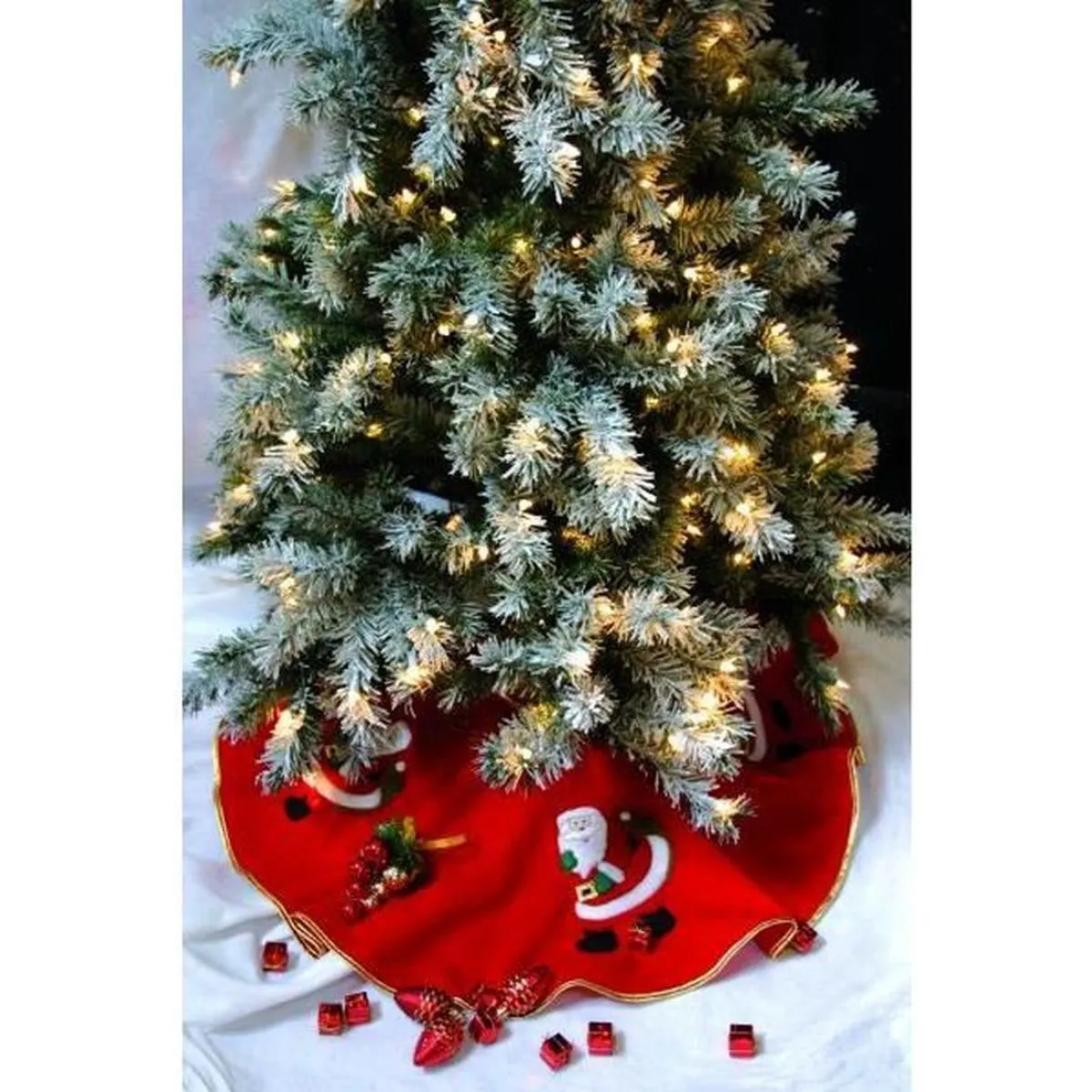 Prostirka za jelku fi 90cm crvena