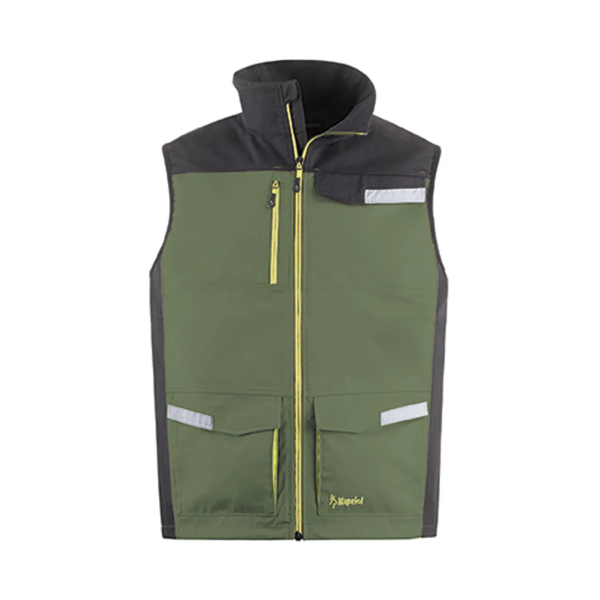 Prsluk Kavir vel. M 240g/m2 maslinasto zeleni/crni Kapriol
