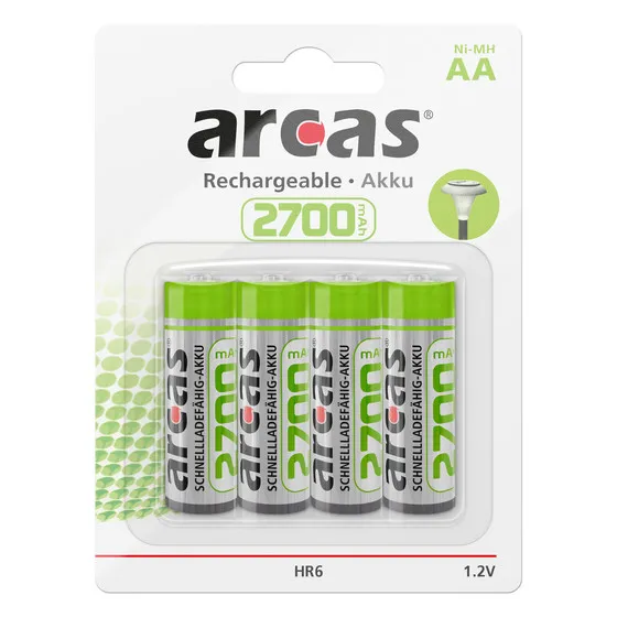 Punjiva baterija HR6 AA 2700mAh 1.2V 4/1 Arcas