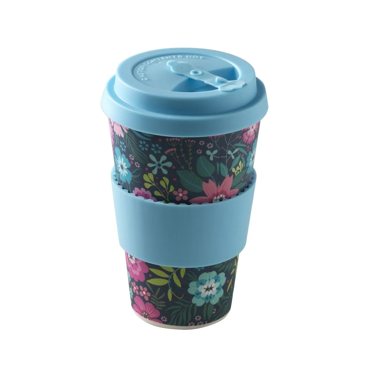 Putna šolja od bambusovih vlakana Flower 435ml Mopita