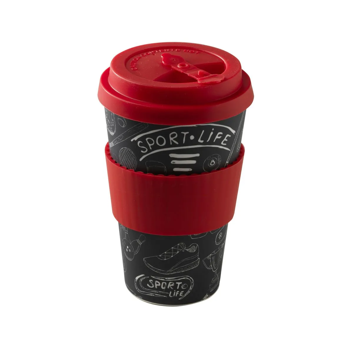 Putna šolja od bambusovih vlakana Sport 435ml Mopita