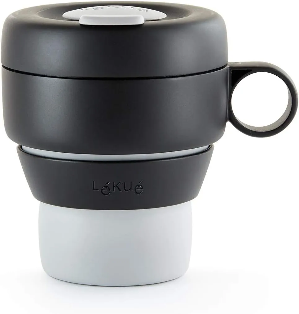 Putna termo šolja-sklopiva 350ml crna/siva Lekue