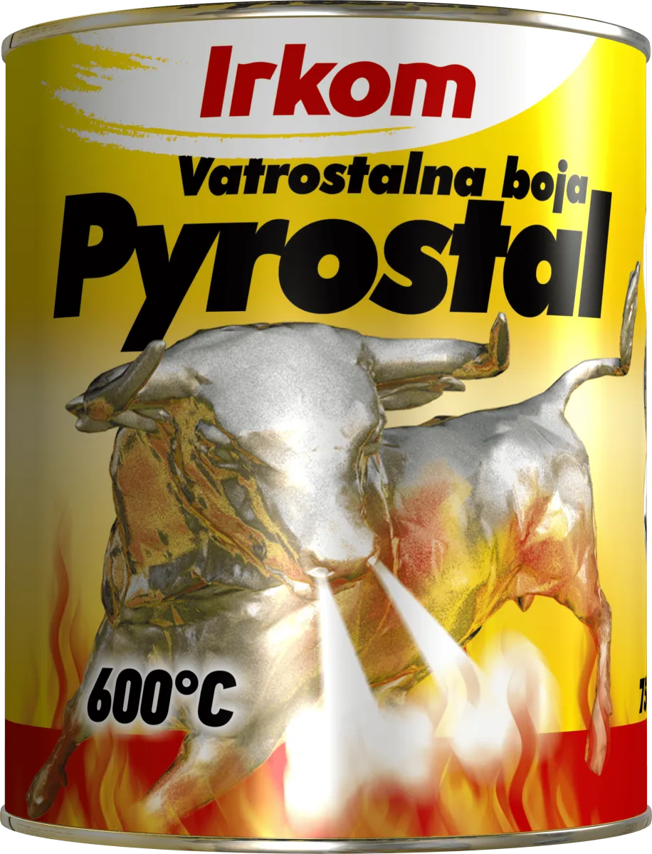 Pyrostal alu bronza 600C 0.75l crni Irkom