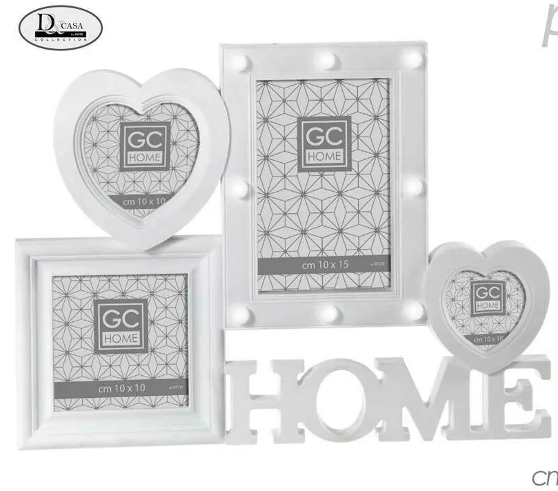 Ram za 4 slike Home 36x27x3.5cm sa led lampicama Gicos