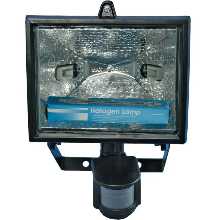 Reflektor halogeni crni 500W + senzor od 180s 118mm IP44 ELIT+